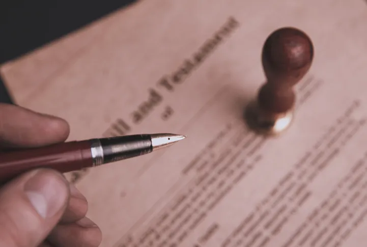 Firma de un testamento ante notario